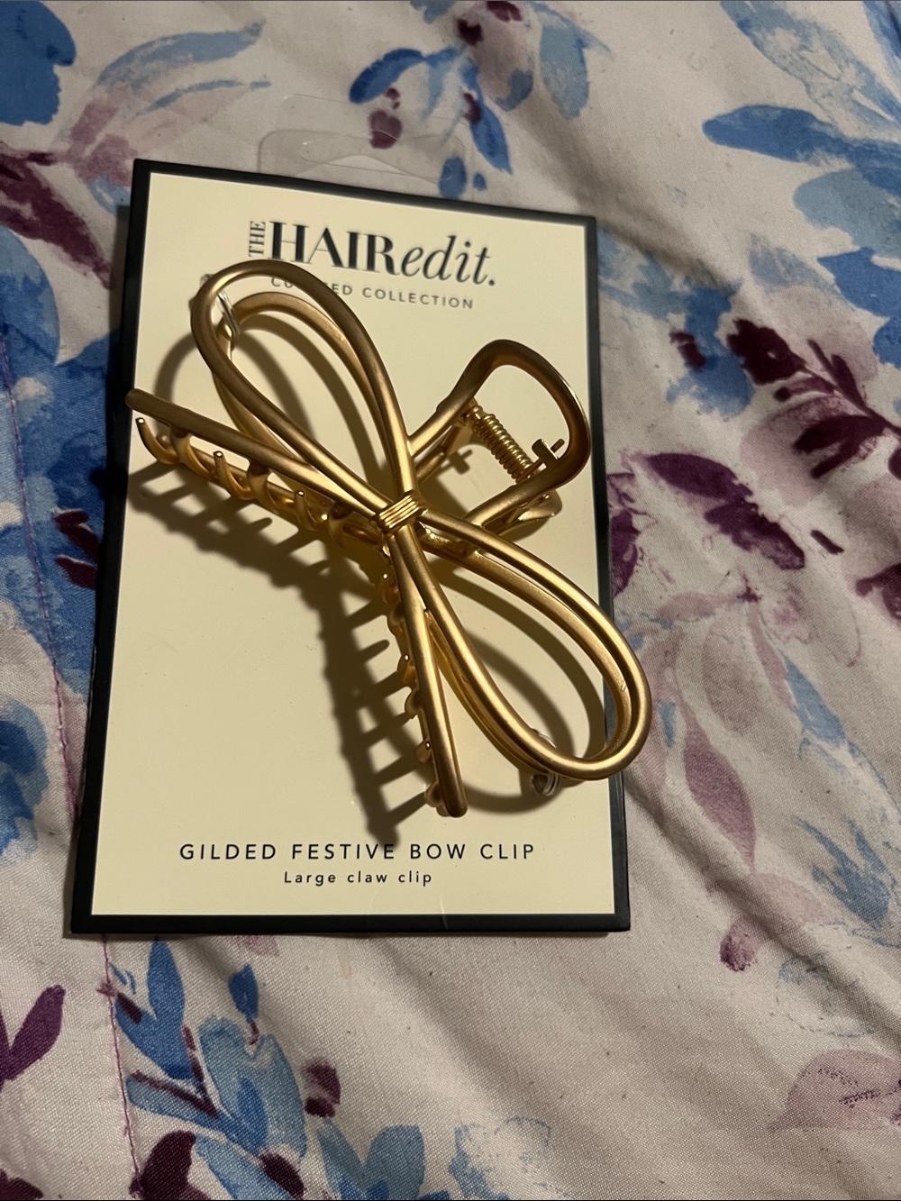 Gilded Bow Hair Clip - Gold